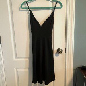 Lovely Day Black Low-Back Dress